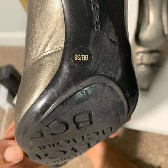 Pewter Stiletto Pumps - Size 8 - Picture 11 of 11